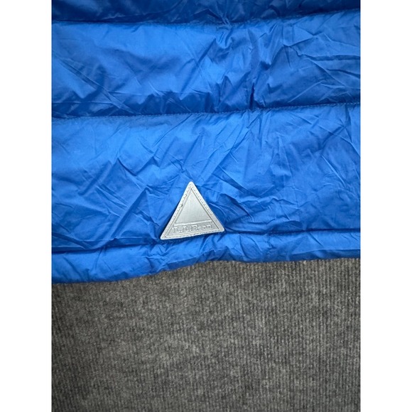 LL Bean Kids Ultralight 650 Down Hooded Jacket Blue Puffer Coat L 14-16 507404 - Picture 10 of 10
